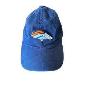Vintage Denver Broncos Team NFL Cap Hat Blue Stretch One Size Football Fan